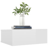 ZNTS Floating Nightstands 2 pcs High Gloss White 40x30x15 cm Engineered Wood 800319