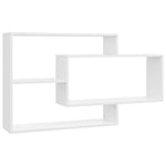 ZNTS Wall Shelf High Gloss White 104x20x58.5 cm Engineered Wood 800330