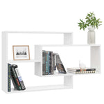 ZNTS Wall Shelf High Gloss White 104x20x58.5 cm Engineered Wood 800330