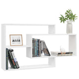 ZNTS Wall Shelf High Gloss White 104x20x58.5 cm Engineered Wood 800330