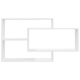ZNTS Wall Shelf High Gloss White 104x20x58.5 cm Engineered Wood 800330