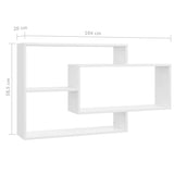 ZNTS Wall Shelf High Gloss White 104x20x58.5 cm Engineered Wood 800330