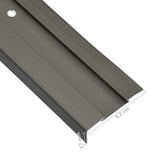 ZNTS L-shape Stair Nosings 15 pcs Aluminium 134 cm Brown 145113