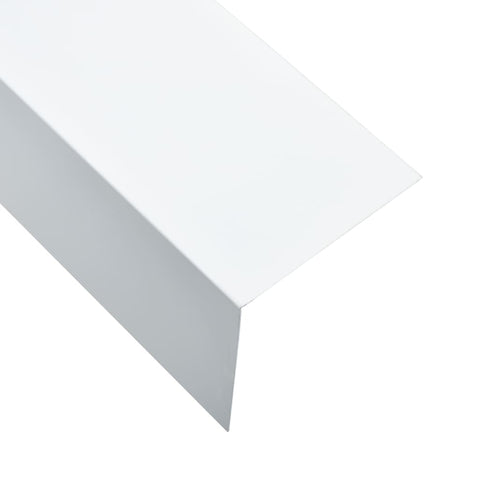 ZNTS L-shape 90 Angle Sheets 5 pcs Aluminium White 170cm 100x100 mm 145127
