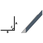ZNTS L-shape 90 Angle Sheets 5 pcs Aluminium Anthracite 170cm 100x100 mm 145132