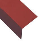 ZNTS L-shape 90 Angle Sheets 5 pcs Aluminium Red 170cm 100x100 mm 145142