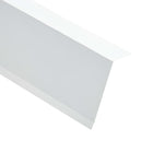 ZNTS L-shape Roof Edge Plates 5 pcs Aluminium White 170cm 145152