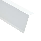 ZNTS L-shape Roof Edge Plates 5 pcs Aluminium White 170cm 145153