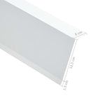 ZNTS L-shape Roof Edge Plates 5 pcs Aluminium White 170cm 145153