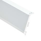 ZNTS L-shape Roof Edge Plates 5 pcs Aluminium White 170cm 145153