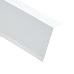 ZNTS L-shape Roof Edge Plates 5 pcs Aluminium White 170cm 145154