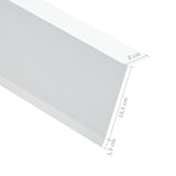 ZNTS L-shape Roof Edge Plates 5 pcs Aluminium White 170cm 145154
