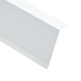 ZNTS L-shape Roof Edge Plates 5 pcs Aluminium White 170cm 145155
