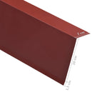 ZNTS L-shape Roof Edge Plates 5 pcs Aluminium Red 170cm 145156