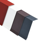 ZNTS L-shape Roof Edge Plates 5 pcs Aluminium Red 170cm 145159