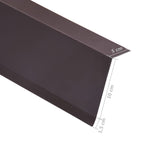 ZNTS L-shape Roof Edge Plates 5 pcs Aluminium Brown 170cm 145160