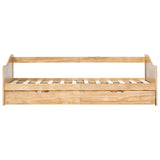 ZNTS Pull-out Sofa Bed Frame without Mattress Pinewood 90x200 cm 283150