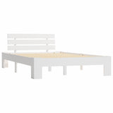 ZNTS Bed Frame without Mattress White Solid Pine Wood 120x200 cm 283156