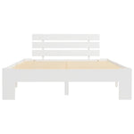ZNTS Bed Frame without Mattress White Solid Pine Wood 120x200 cm 283156