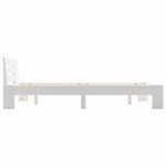 ZNTS Bed Frame without Mattress White Solid Pine Wood 120x200 cm 283156