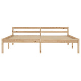 ZNTS Bed Frame without Mattress Solid Pine Wood 160x200 cm 283194