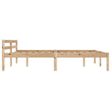 ZNTS Bed Frame without Mattress Solid Pine Wood 160x200 cm 283194