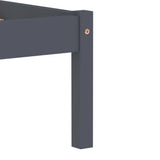 ZNTS Bed Frame without Mattress Grey Solid Pine Wood 140x200 cm 283199
