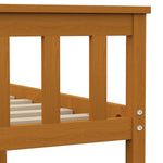 ZNTS Bed Frame Honey Brown Solid Pinewood 6FT Super King 283243