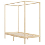 ZNTS Canopy Bed Frame without Mattress Solid Wood 90x200 cm 283250