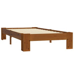 ZNTS Bed Frame Light Brown Solid Pine Wood 100x200 cm 283287