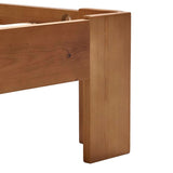 ZNTS Bed Frame Light Brown Solid Pine Wood 100x200 cm 283287