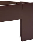 ZNTS Bed Frame without Mattress Dark Brown Solid Pine Wood 90x200 cm 283298