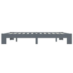 ZNTS Bed Frame Grey Solid Pine Wood 180x200 cm 6FT Super King 283309