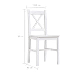 ZNTS 9 Piece Dining Set Pinewood White 283387