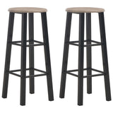 ZNTS Bar Stools 2 pcs Black MDF 284388