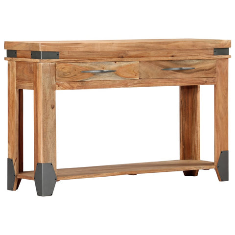 ZNTS Console Table 120x35x75 cm Solid Acacia Wood 282750