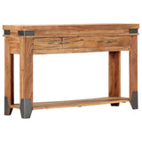 ZNTS Console Table 120x35x75 cm Solid Acacia Wood 282750