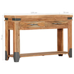 ZNTS Console Table 120x35x75 cm Solid Acacia Wood 282750