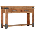 ZNTS Console Table 120x35x75 cm Solid Acacia Wood 282750