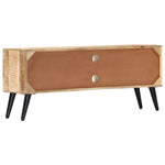 ZNTS TV Cabinet 115x30x47 cm Solid Mango Wood 282878