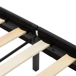 ZNTS Bed Frame White and Black Faux Leather 135x190 cm 4FT6 Double 280408