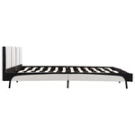ZNTS Bed Frame White and Black Faux Leather 150x200 cm 5FT King Size 280409