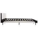ZNTS Bed Frame White and Black Faux Leather 150x200 cm 5FT King Size 280409