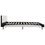ZNTS Bed Frame White and Black Faux Leather 150x200 cm 5FT King Size 280409