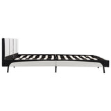 ZNTS Bed Frame White and Black Faux Leather 150x200 cm 5FT King Size 280409