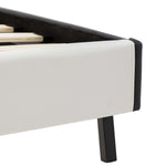 ZNTS Bed Frame White and Black Faux Leather 150x200 cm 5FT King Size 280409