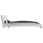 ZNTS Bed Frame White Faux Leather 150x200 cm 5FT King Size 280433