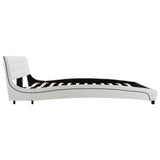 ZNTS Bed Frame White Faux Leather 150x200 cm 5FT King Size 280433