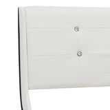 ZNTS Bed Frame White Faux Leather 150x200 cm 5FT King Size 280433