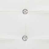 ZNTS Bed Frame White Faux Leather 150x200 cm 5FT King Size 280433